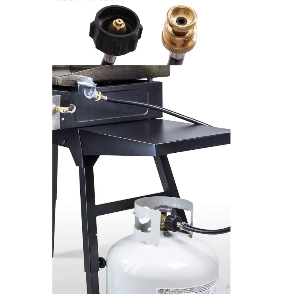 Stove Converter, Mr. Heat Stove to Liquefied Gas Connects to Gas Cylinder