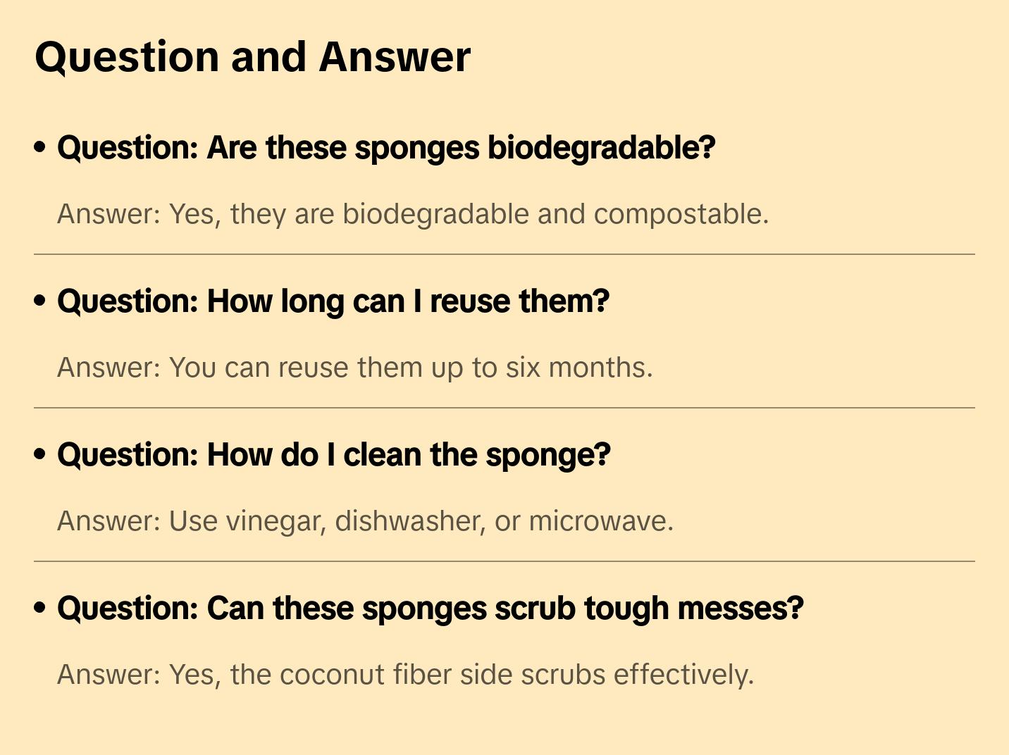 Biodegradable Sponges