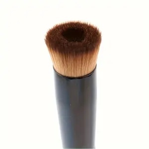 Single Black Foundation Brush for Flawless Finish​ – Ultra-Dense Synthetic Bristles for Seamless Liquid and Cream Product Blending