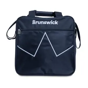 Brunswick Blast Single Tote Bowling Bag - Multiple Colors, Padded and Adjustable Shoulder Strap, Holds up to size 14 men's shoe, Front Zippered Accessory Pocket, 2-Year Warranty