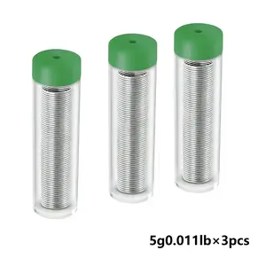 Lead-Free Solder Wire with Rosin Core, Sn99.3-Cu0.7, 0.8mm, 5g (3 Pieces), Contains 2.0% Flux, Ideal for Electrical Repair and Welding