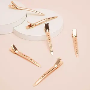 Hair Clips Duck Bill Clip Metal Alligator Curl Clips with Holes for Hair Styling, Hair Coloring