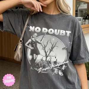 Comfort Colors NO DOUBT Band Tee | Vintage-Inspired Rock Shirt, Tragic Kingdom Design, Full Color, For Men, For Women, Casual, Classic Fashion, Tee Print