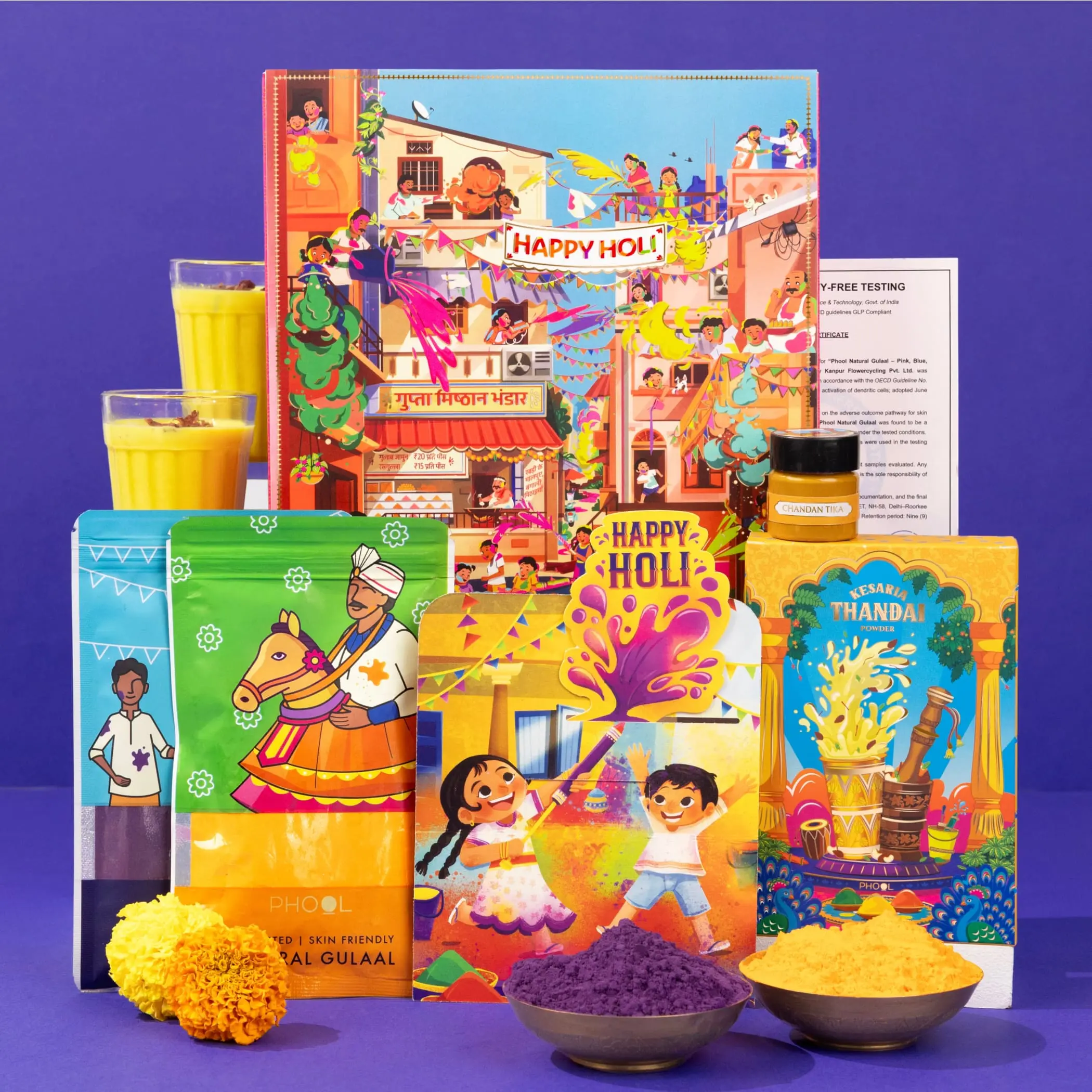 Elegant Holi Gift Hamper | Premium Handmade Essentials for Joyful Celebrations | Traditional Gulal, Pichkari & Festive Touch | Perfect Holi Gift