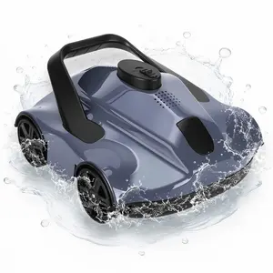 Cordless Robotic Pool Cleaner for Above Ground Pools, 130-Min Runtime, Self-Charging, Smart Navigation, Cleans Up to 860 Sq Ft, Lightweight & Portable Automatic Pool Vacuum