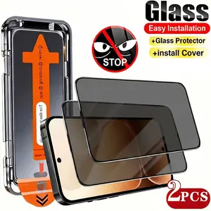 2-Pack Privacy Screen Protector Film, Dust-Free Box Included, Easy Installation, Anti-Scratch, Compatible with iPhone 17/16/15/14/13/12/11 Pro Plus