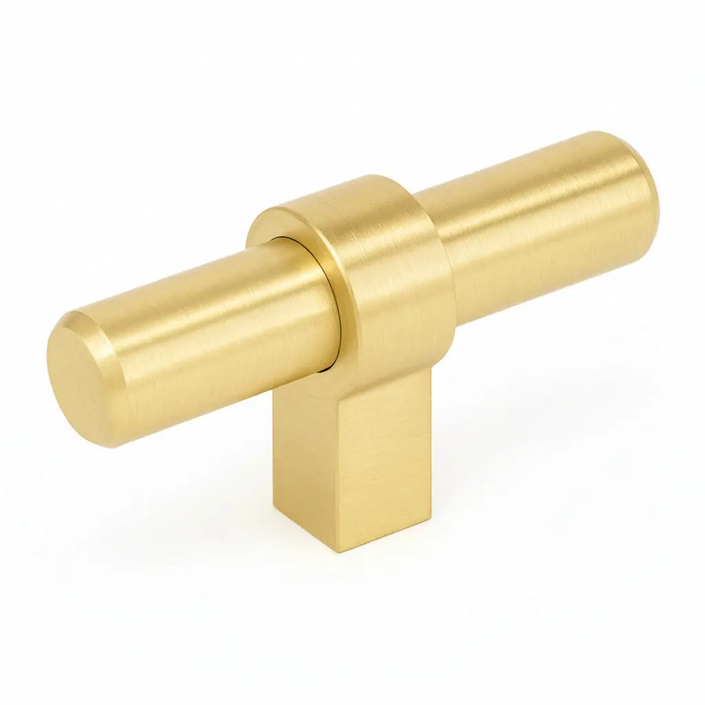 Cosmas 181BB Brushed Brass Euro Style T Bar Knob