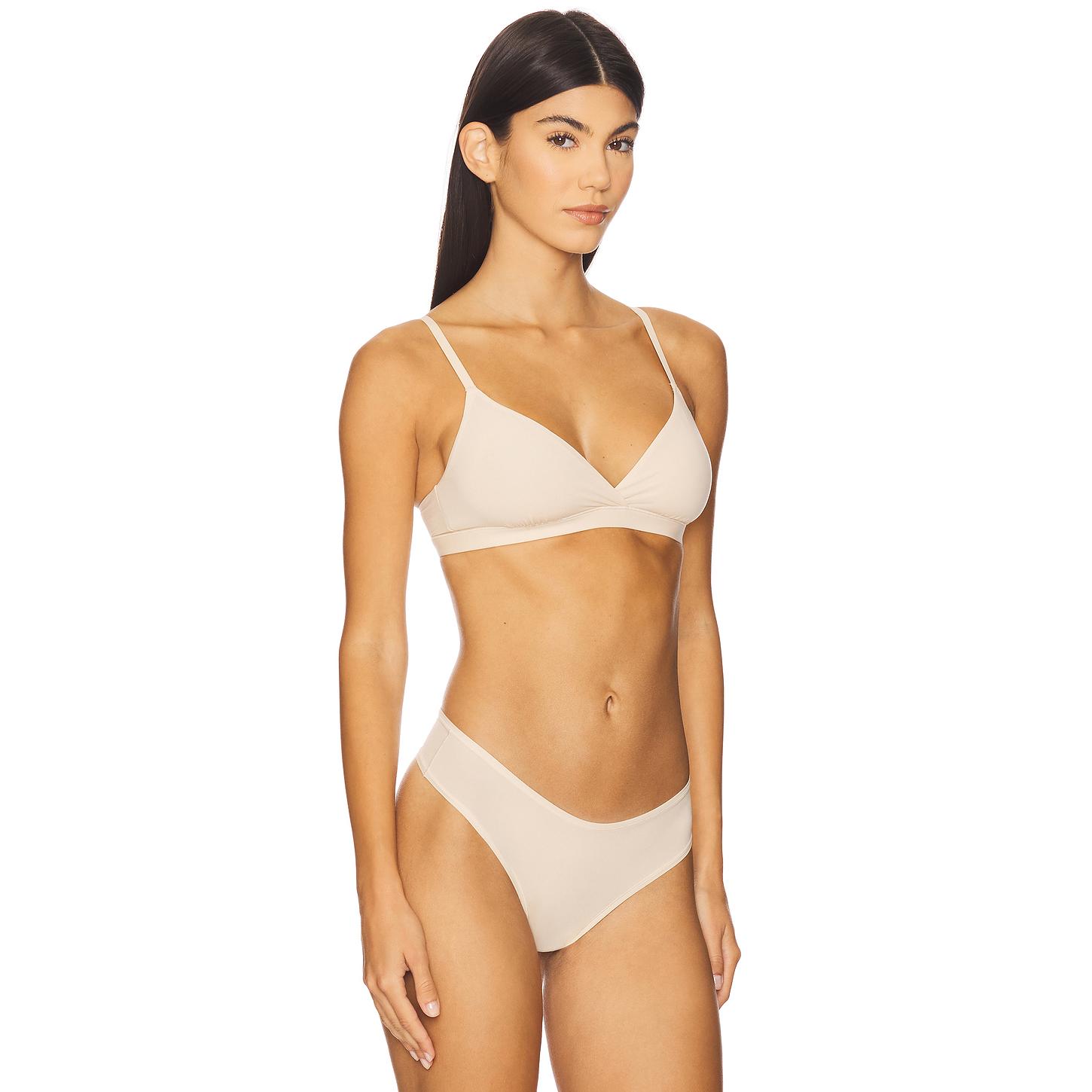 SKIMS Fits Everybody Crossover Bralette in Sand