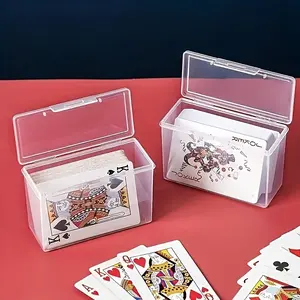 6pcs Poker Card Storage Box, Plastic Organizer for Playing Cards, Business Cards, Desktop Storage Solution, Compact and Lightweight