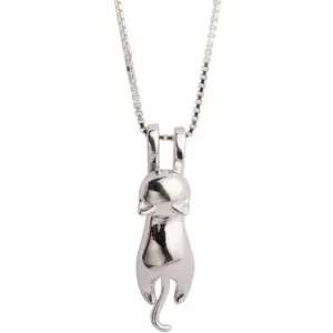 Yeelery Titanium Steel Cat Necklace (for Women) Exquisite Women's Cat Charm Necklace — An Ideal Birthday Gift for Female Best Friends, Also Suitable for Sisters, Mothers, Wives and Female Friends; It Looks Stylish When Worn at Parties