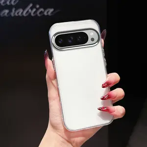 Simple style, transparent phone case, available in two colors, suitable for Google phone cases, suitable for Google Pixel 10, 9, 8a, Pro, Pro XL series models of phone cases, perfect gift for friends and brothers, bright colors, Accessories