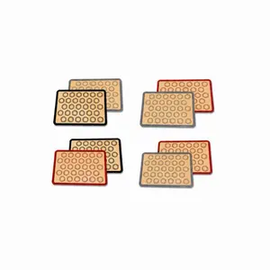 Reusable BPA-Free Lightweight Macaron Baking Mats - Heat-Resistant Oven Tray Liners, Kitchen Bakeware Utensils for Baking & Roasting, 1pc, 2pc or 3pc Sets