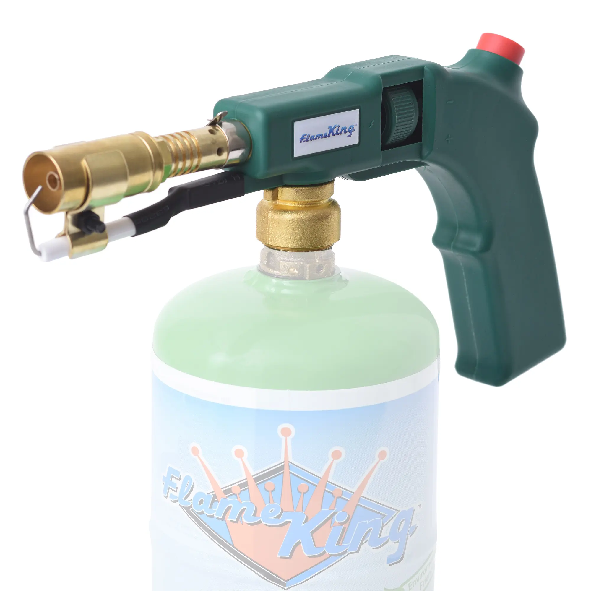 Flame King High-Intensity Propane & MAPP Gas Blow Torch – Cooking & Searing Torch with Auto-Ignition, Self-Igniter, Comfort Grip Handle, Fire Starter, Soldering & Culinary Applications