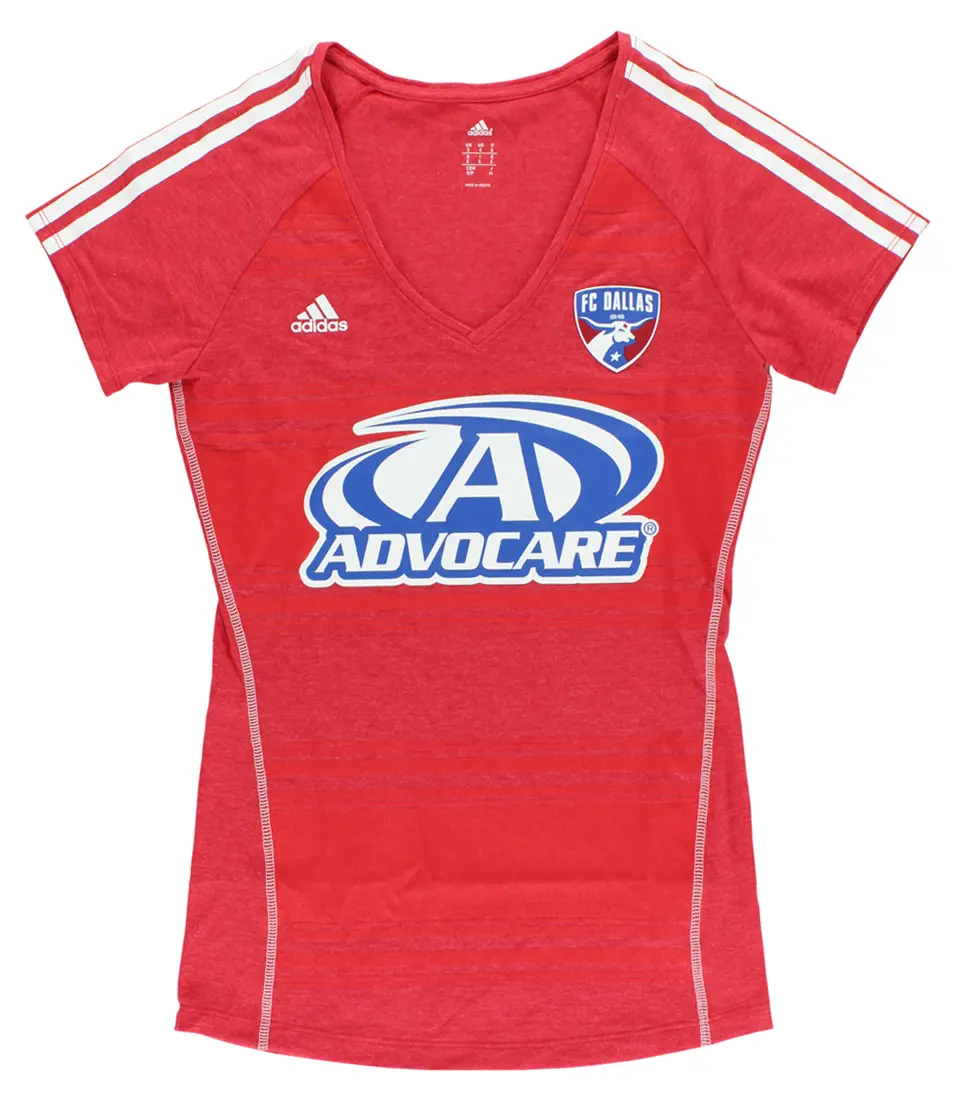 Adidas Men's FC Dallas MLS Team Jersey, Red Club Colors Short Sleeve Shirt