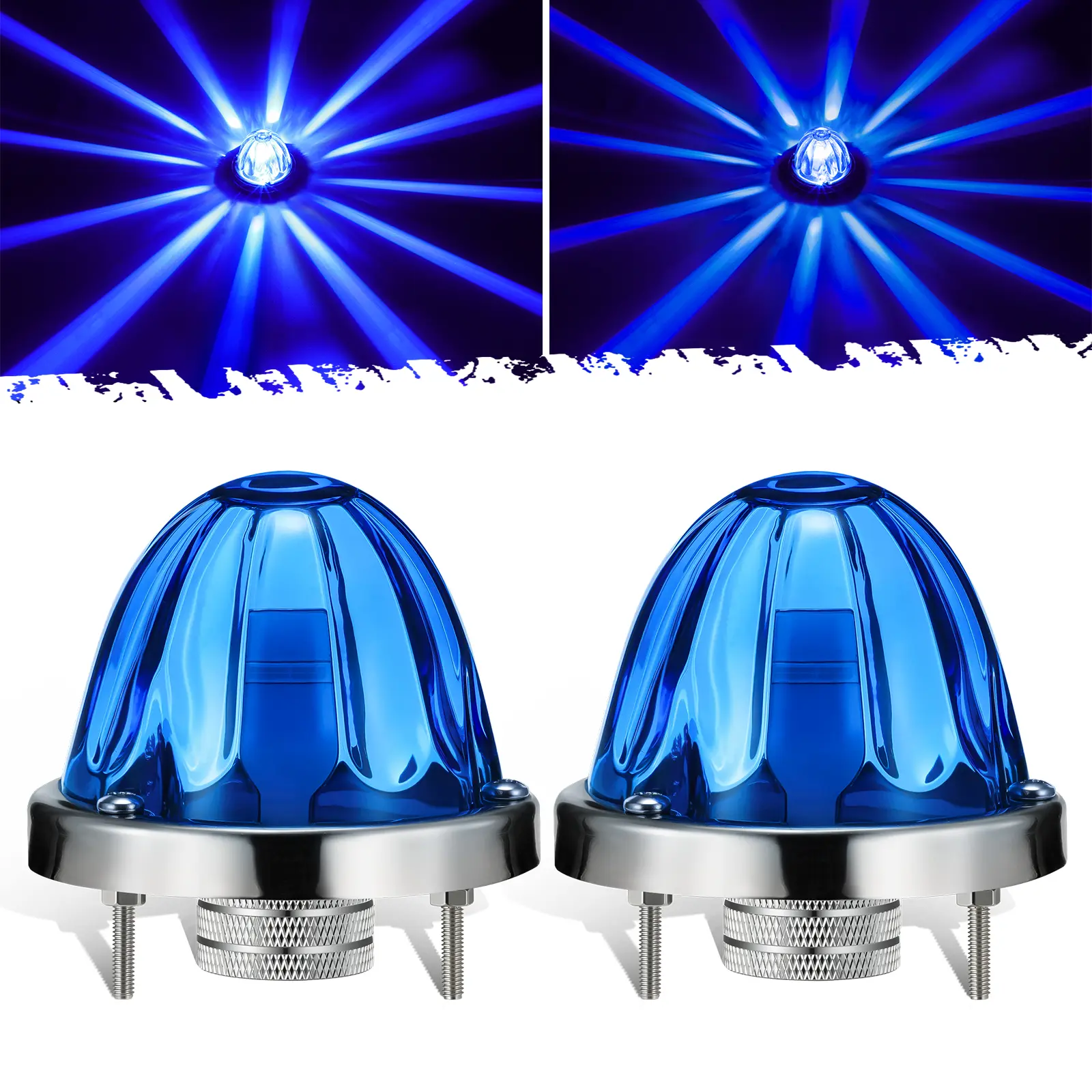 Blue Lens/Blue LED-2 Pieces