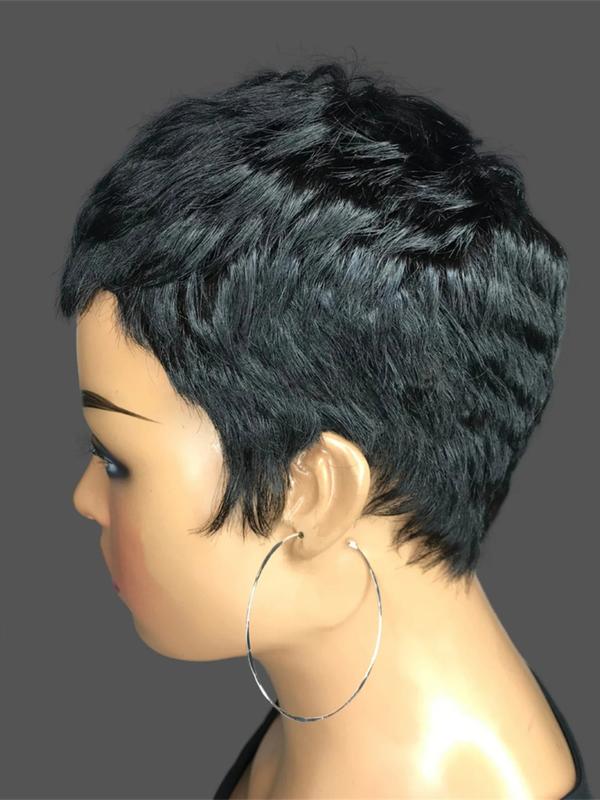 Short Pixie Cut Wigs Pixie Wig Black 99J 30# 4# Color Short Wigs for Women Short Curly Glueless Bob Wig Halloween Party
