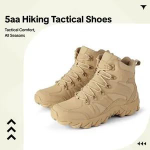5.AA Men's Fashionable Outdoor High-top Hiking Tactical Shoes, Non-slip, Wear-resistant, Lightweight, Breathable, Outdoor Off-road Boots, Desert Jungle StySuitable for Camping, Cycling, Rock Climbing, Hiking, and Adventure Activities.