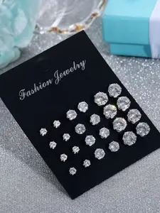 Simple Zircon Stud Earrings Set, Fashionable Earrings for Women & Girls, Casual Jewelry for Party, Daily Clothing Decor, Trendy All-match & Exquisite Jewelry for Gift, Versatile Earrings, Studs Earrings, High Quality Earrings, Artificial Zircon Earrings