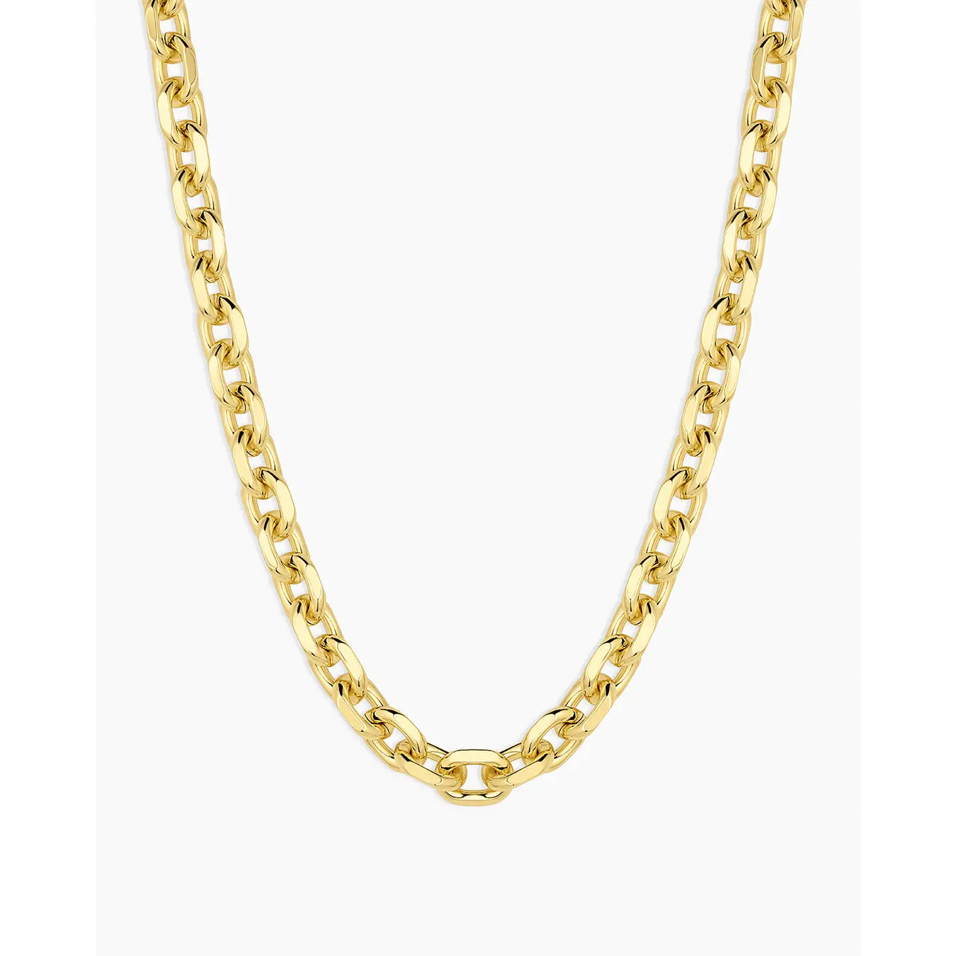 gorjana – Asher Statement Necklace – 18K Gold-Plated Bold Link Chain Necklace – Sculptural, Stylish & Effortlessly Elevated