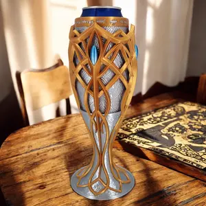 Elven Inspired Soda Goblet Can Holder - Unique 3D Printed Cup Holder for 12oz Cans Drinkware Drinkware