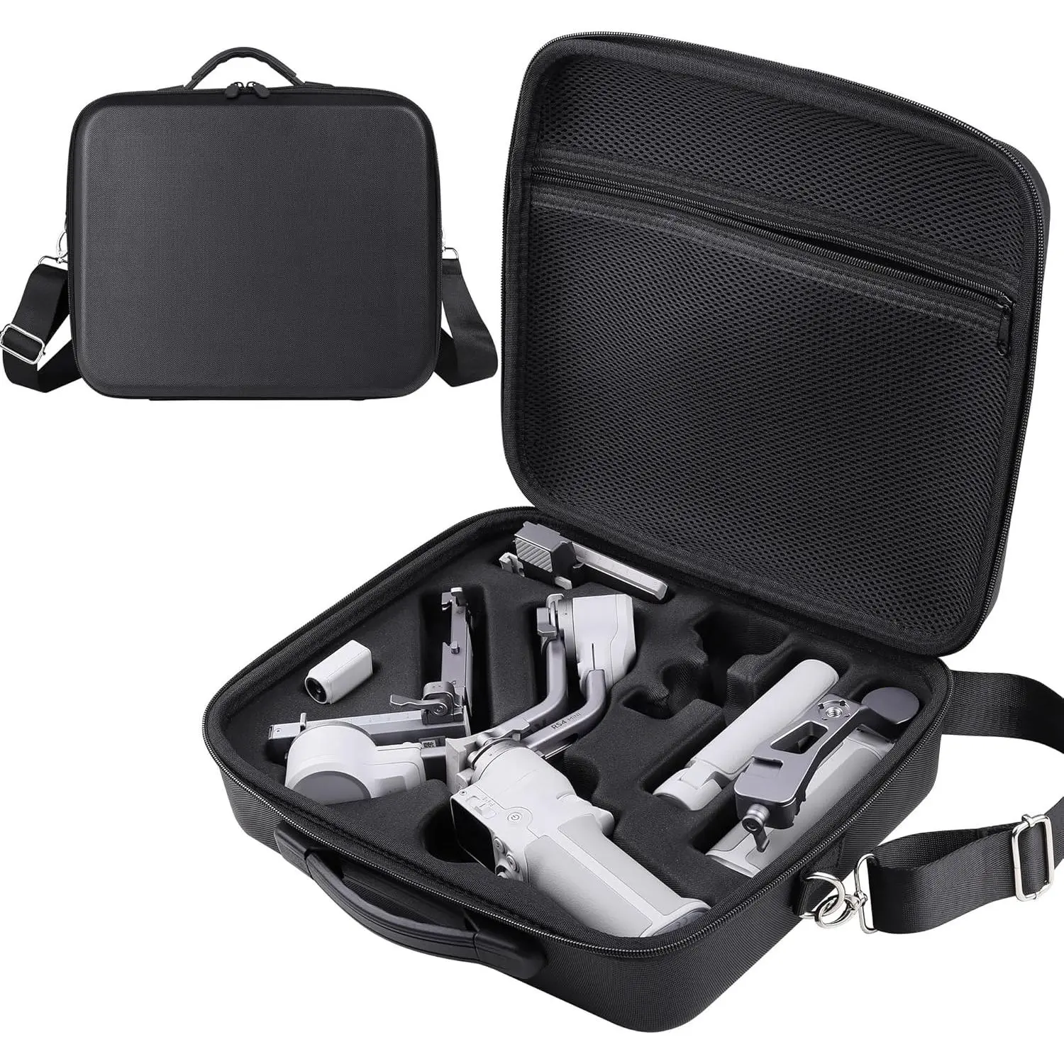 RS 4 Mini Carrying Case, Waterproof Portable PU leather Storage Shoulder Bag Travel Case for DJI RS 4 Mini Creator Combo Gimbal Lightweight Stabilizer & Accessories