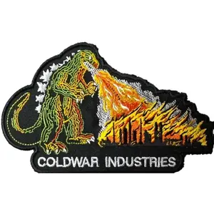 Coldwar Industries Godzilla Coldwar Patch New 5" x 3" Iron-On Embroidered Patch