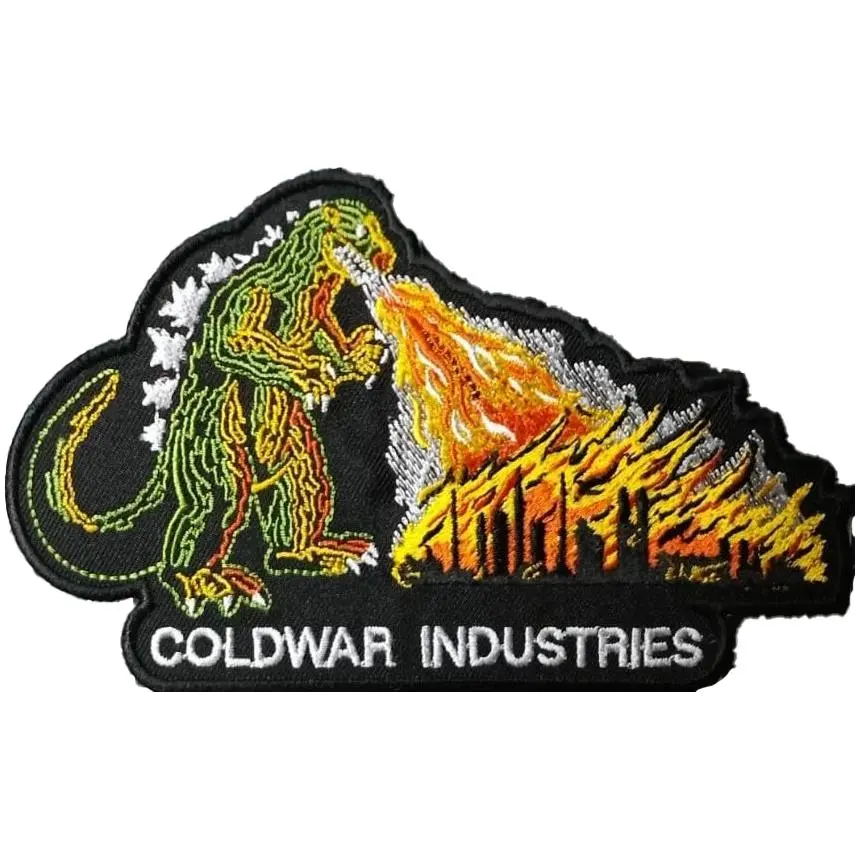 Coldwar Industries Godzilla Coldwar Patch New 5" x 3" Iron-On Embroidered Patch