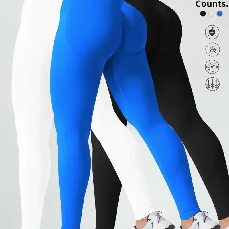 Women's High Waisted Yoga Pants with Lift Design, Tummy Control Sporty Tight Fit, Running Fitness Workout Clothes, Gym Fitness Leggings, Skinny Sports Leggings, High Waist Activewear, Activewear for Yoga, 1 Piece/2 Pieces/3 Pieces