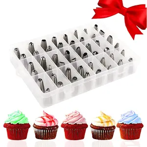 48piece numbered piping tips cookie icing tips cookie decorating kit cake decorating tips for cupcakes cookies cake supply master decorating tip set