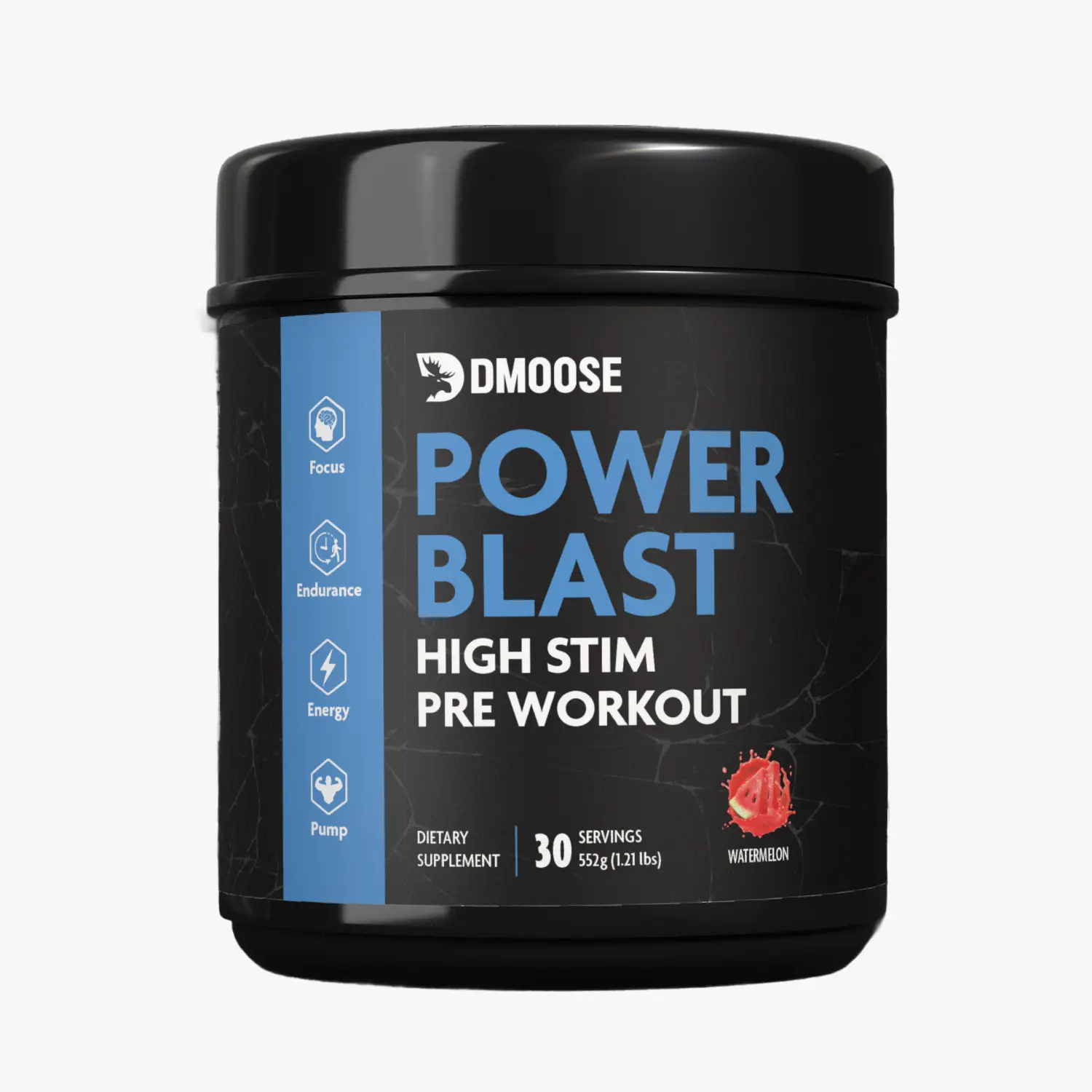 DMoose Power Blast Pre-Workout Fitness Supplement Powder - Boosts Energy, Replenishes Electrolytes for Gym Sessions, Tea