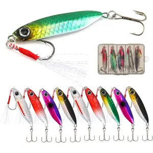 Scaled Jigging Spoons – 10 Pcs/Box, 5 Size Options, High-Performance Lead Lures for Freshwater and Saltwater Fishing, Accurate Scaled Design, Attracts Various Fish Species