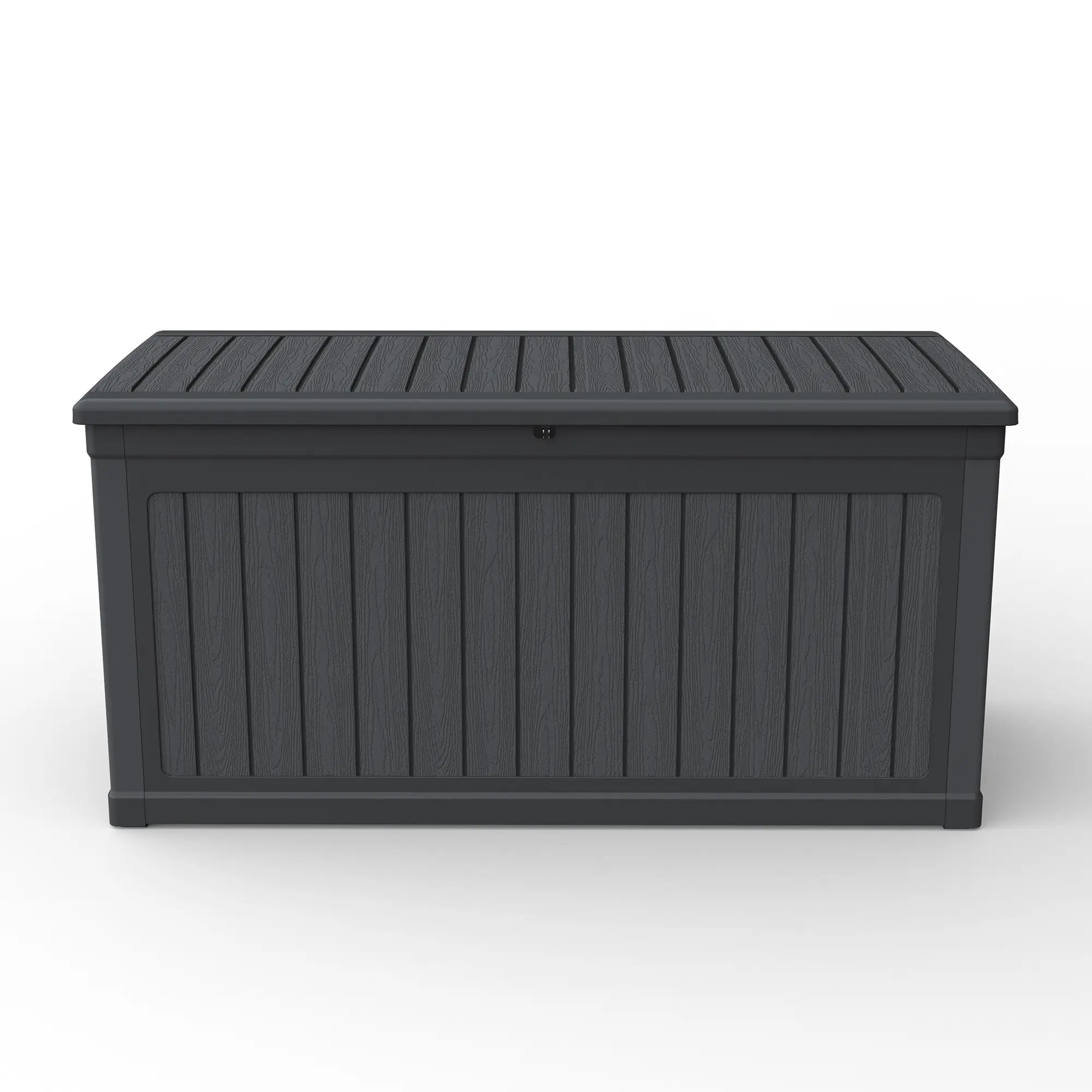 320 Large Outdoor Storage XXL Deck Box for Patio Furniture, Outdoor Cushions, Garden Tools and Sports/Pools Equipment, Waterproof Resin, Lockable, Black