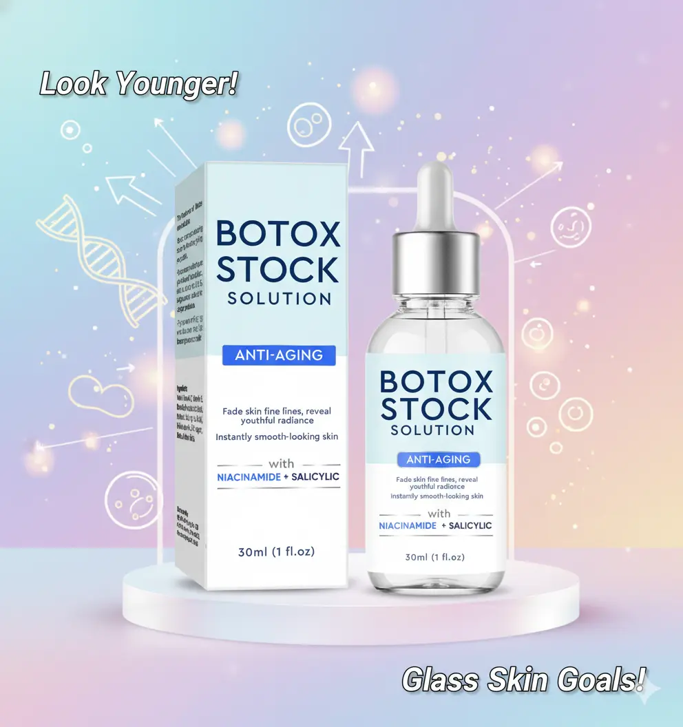 Botox Stock Solution Anti-Aging Facial Serum with Niacinamide & BHA for ...