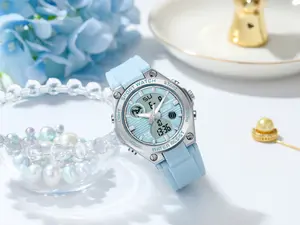 Sanda Womens Digital Watch Sport Waterproof Watch Analog Military Tactical Watches LED Backlight Alarm Stopwatch Wrist Watches