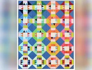 Ruby + Bee Blenders | Multi Star Crossed Quilt Kit by Annabel Wrigley for Windham | 72" x 90"