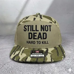 Still Not Dead Hat, Distressed Baseball Cap, Hard To Kill Embroidered Dad Hat, Funny Sarcastic Grunge Cap, Edgy Streetwear Gift for Him