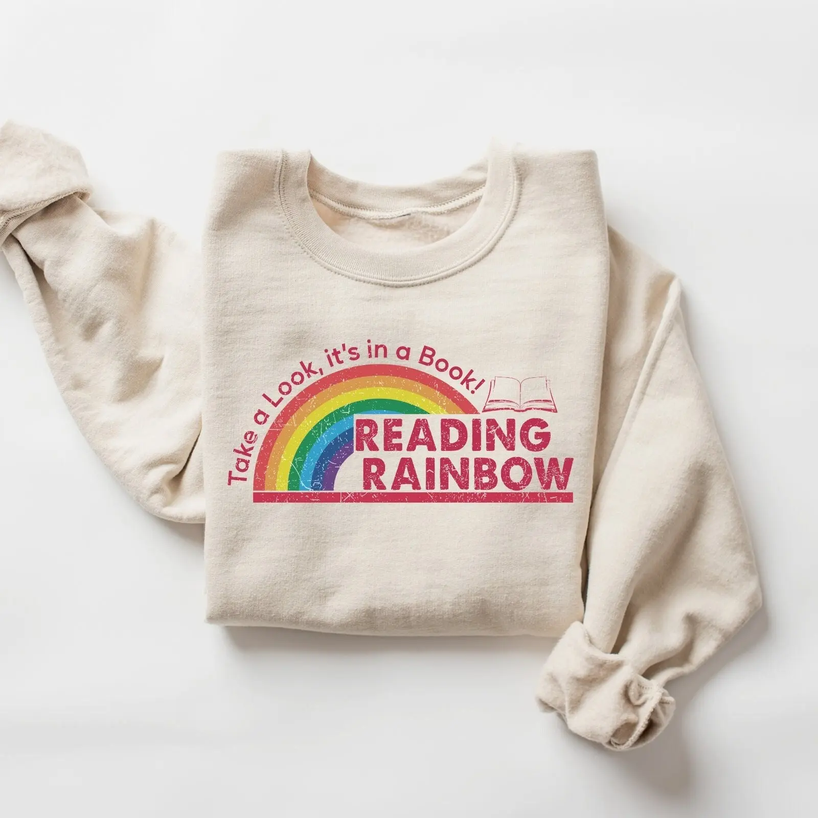 Reading Rainbow Sweatshirt, Teacher Appreciation Gift, School Shirt, Book Lover Gift, Teacher Shirt, LGBT Pride Month