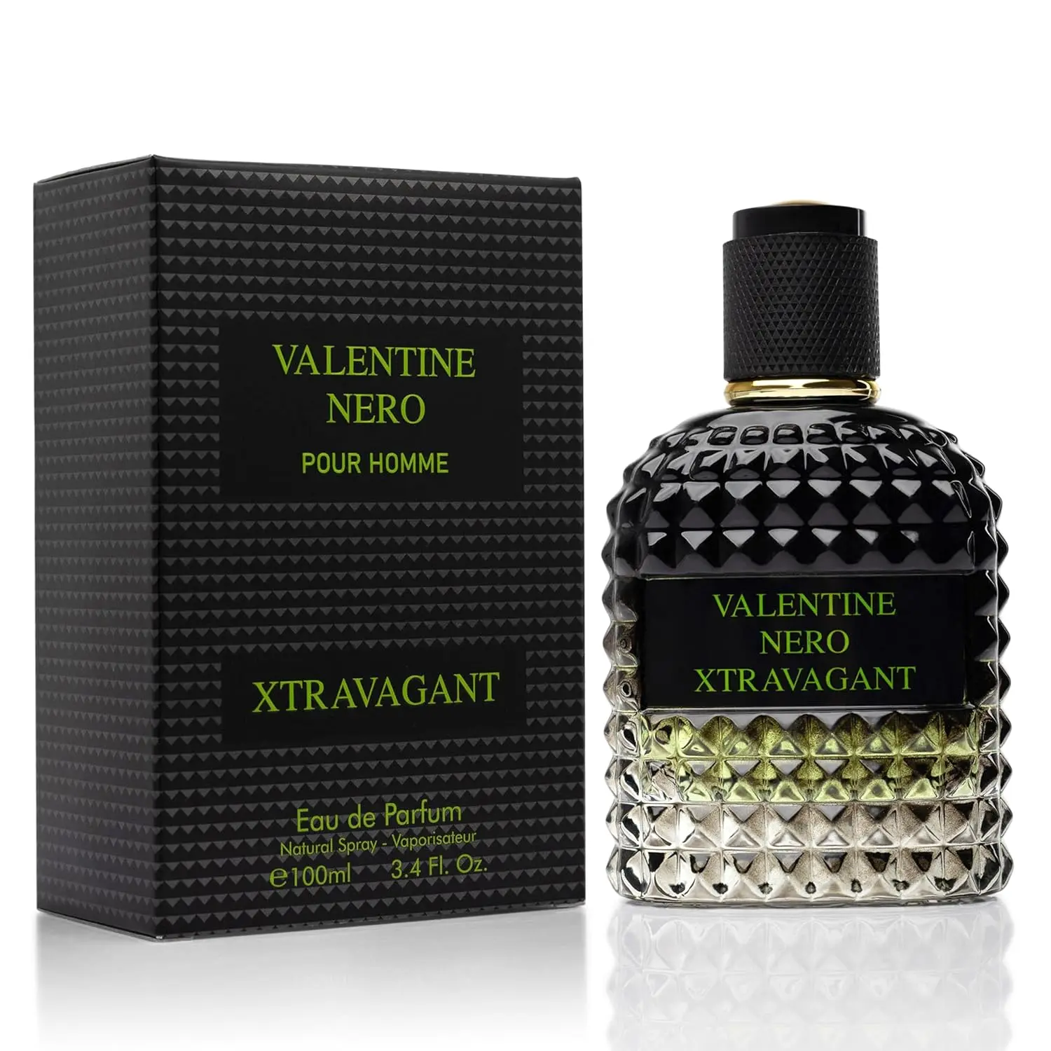 Urban Collection Valentine Nero Xtravagant Men's Cologne, A Woody Aromatic Signature Scent for Adults, Energizing Oriental Fougere Fragrance, 3.4 fl oz / 100ml, Citrus & Coffee, Single Item, Affordable Luxury Fragrance Bottles