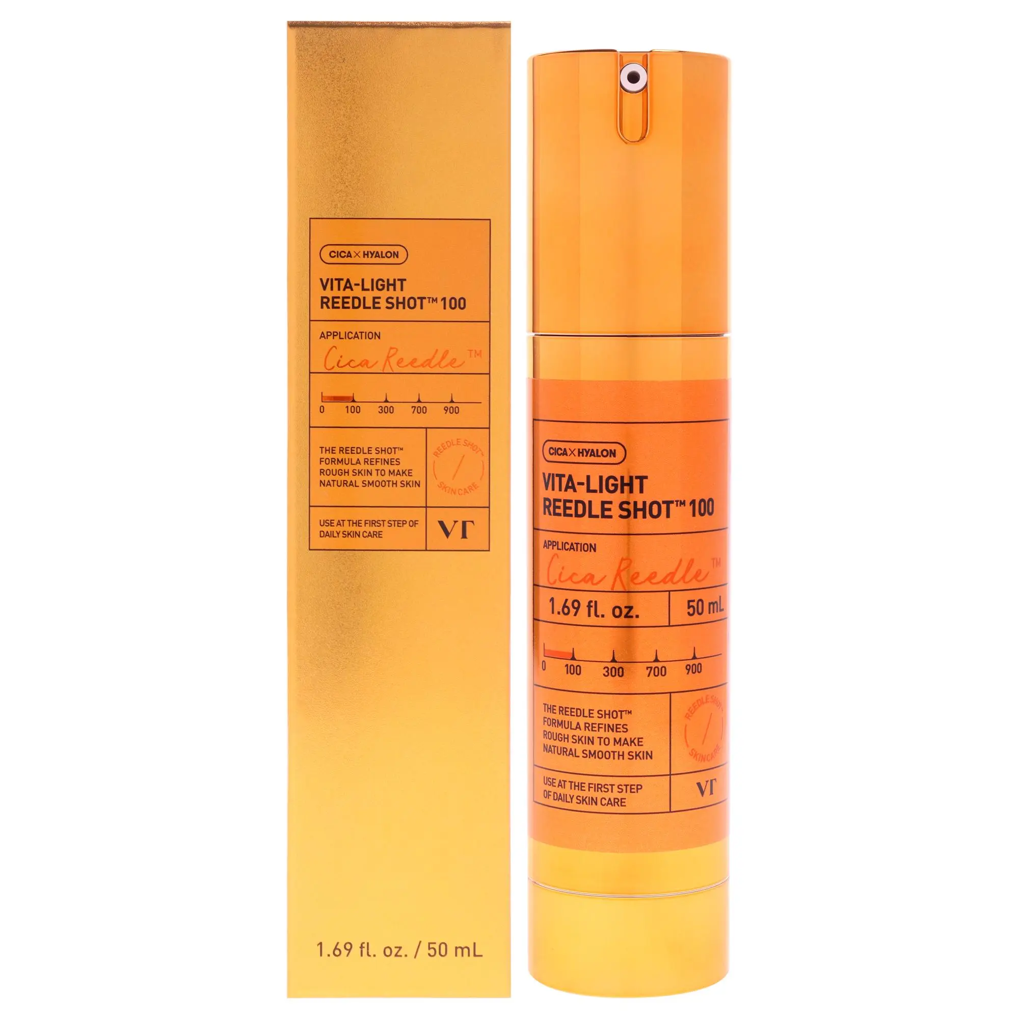 Vita-Light Reedle Shot 100 by Vt Cosmetics Women's Serum - 1.69 oz (50ml), First Step Daily Smooth Refining Unisex Fragrance Beauty & Personal Care Product