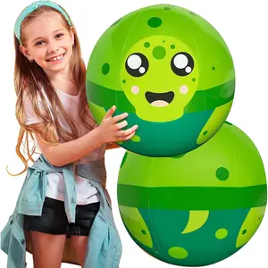 Aquamazing Giant Heavy Duty 16" Beach Ball for Kids & Adults, XL 4x Thicker PVC Durable Pool Float-Water Toy for Volleyball, Play, Summer Activity