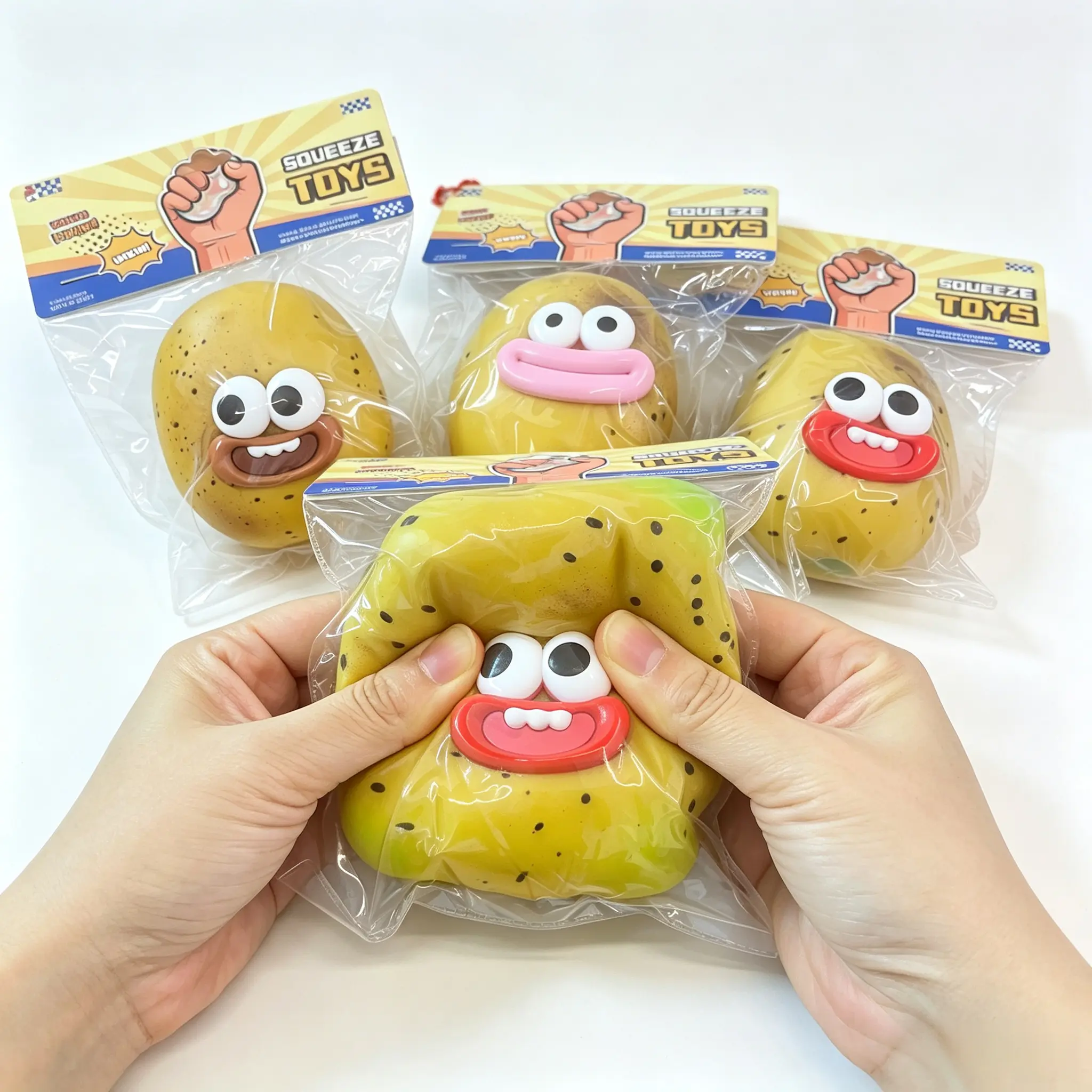 Emoji Potato Squishy Soft Handmade DIY TPR Slow Rising Squishies Toys Stress Ball