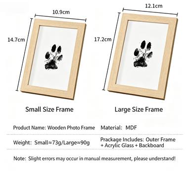 No-clean Pet Paw Print Stamp Kit, DIY Keepsake Paw Impression Set, Cute Footprint Memorial Decor for Dog Cat, Ideal Craft Gift & Photo Album Ornament for Home Daily Use