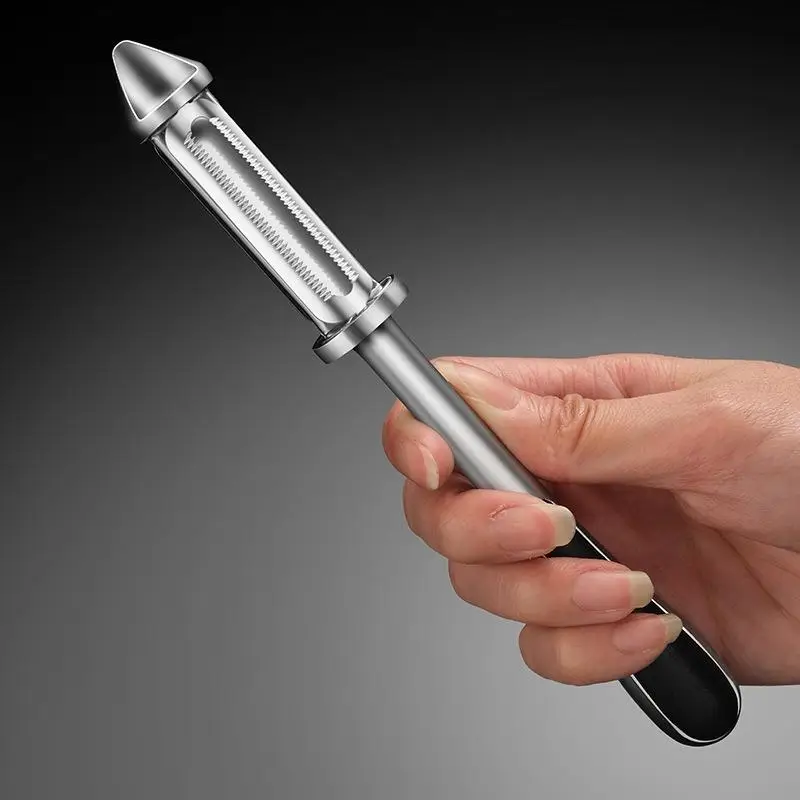 Stainless Steel Vegetable Peeler, Dual Ended Stainless Steel Rotating Blade Vegetable Peeler, Fruit Peeler, Kitchen Utensils & Gadgets