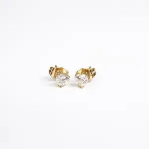 Heart clear cristal little gold plated 14 k TT13