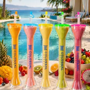 Colossal 24 oz Yard Cup with Lid & Straw: Party Drinkware