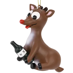 Tree Buddees Rowdy Reindeer Christmas Ornament Hand Painted Quality Resin Decoration 3 5 Inches Perfect for Parties and Holidays Ideal Gift Idea