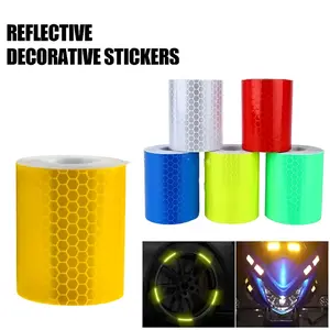 5cmx1m Reflective Tape for Cars Trucks Motorcycles - Warning Light Reflector Safety Mark Strip Sticker Auto Protective Car Accessories