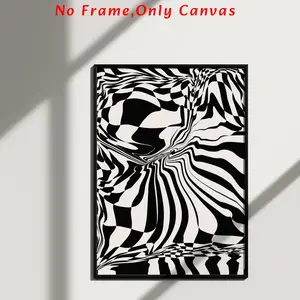 Abstract Art Pattern Unframed Painting, 1 Count Fashionable Wall Art, Wall Decor for Home Living Room Bedroom Study Room, Ornaments