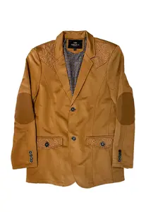 Men's Gold Embroided Blazer