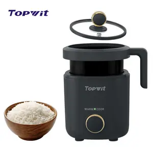 TOPWIT Rice Cooker Small by Dezin, 2-Cups Uncooked, 1.2L Mini Rice Cooker with Non-stick Coating. Cooking Pot Kitchen Appliances